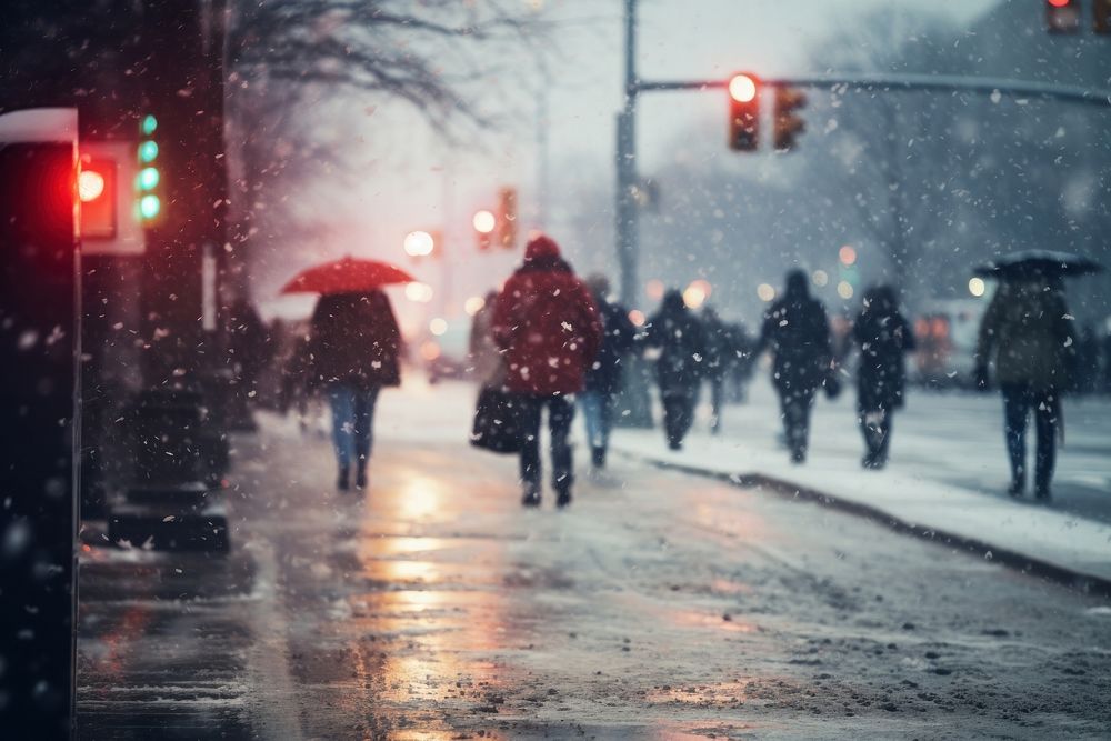 Snow winter in washington dc outdoors street adult.