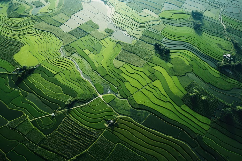 Rice fields landscape outdoors nature.