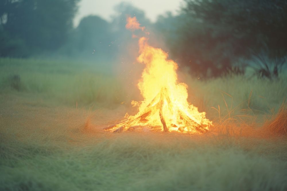 A campfire bonfire motion tranquility. AI generated Image by rawpixel.