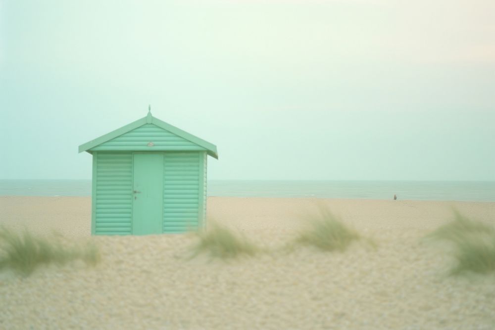 Beach hut architecture building outdoors. AI generated Image by rawpixel.