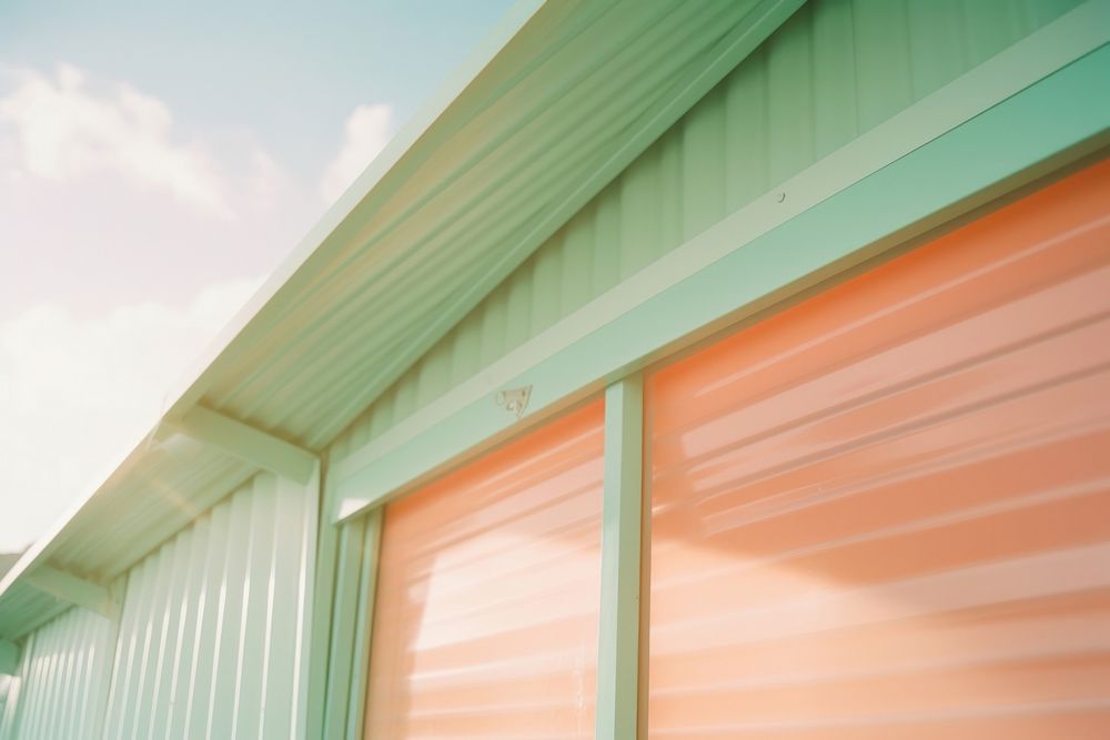 Beach hut window garage architecture. AI generated Image by rawpixel.