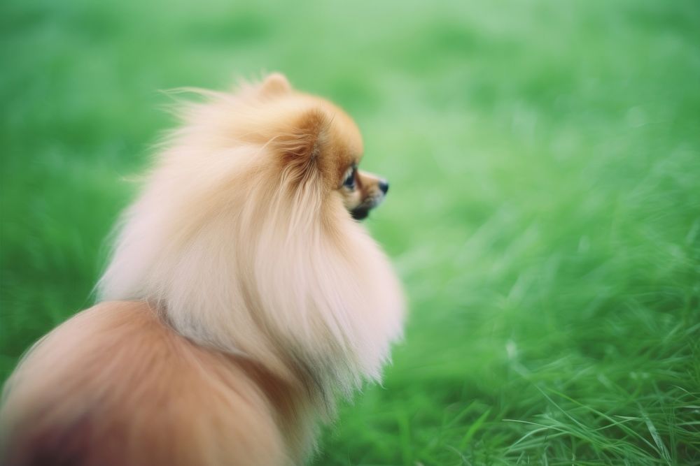 Pomeranian pomeranian mammal animal. AI generated Image by rawpixel.