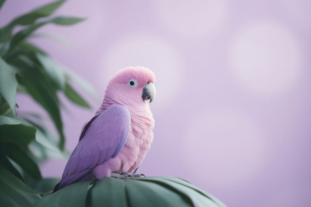 Parrot animal purple bird.