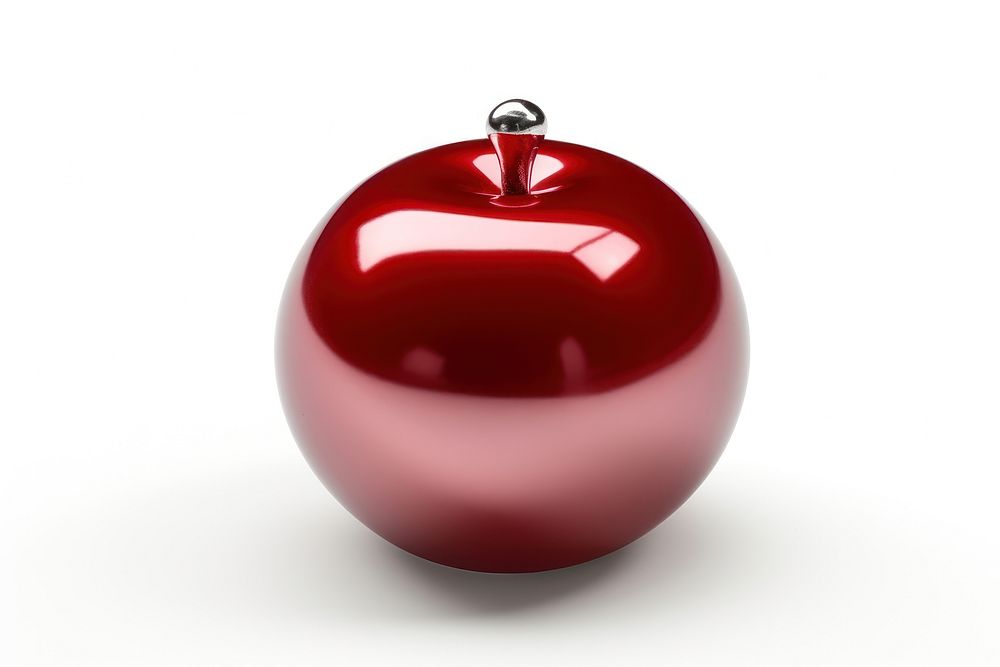 Cherry Chrome material shiny shape apple.