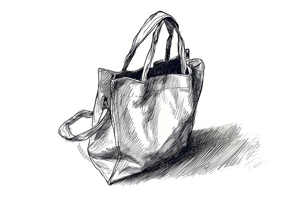 Drawing bag handbag sketch.