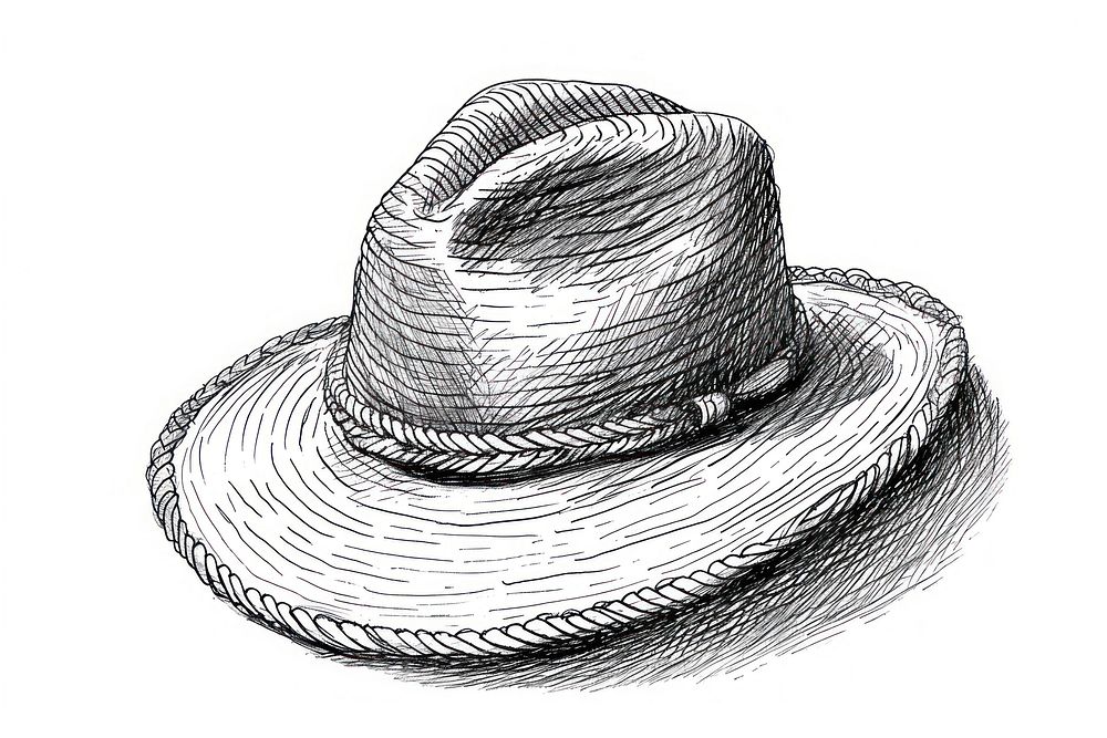 Drawing sketch hat illustrated.