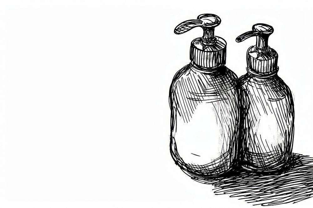 Drawing bottle sketch illustrated.