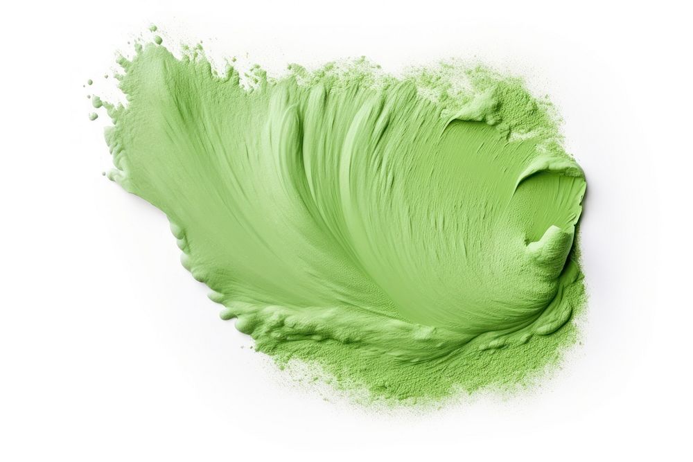 Splash green white background abstract feather.