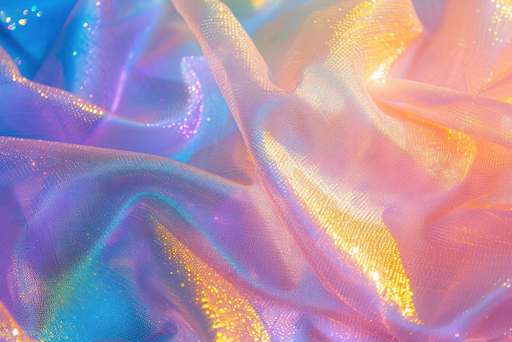 Textile texture backgrounds rainbow silk.