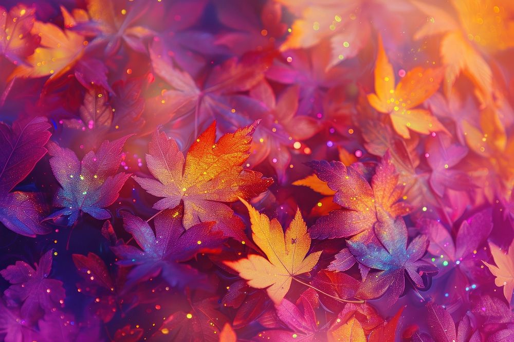 Autumn leaves pattern texture backgrounds purple plant.
