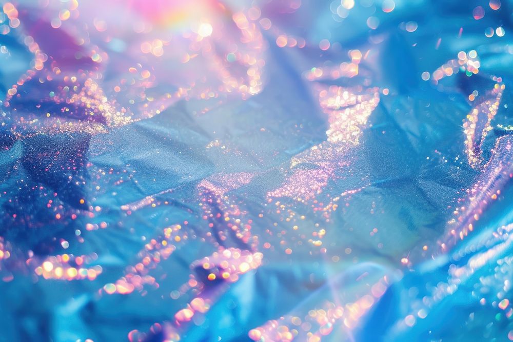 Holographic blue texture background glitter backgrounds defocused.