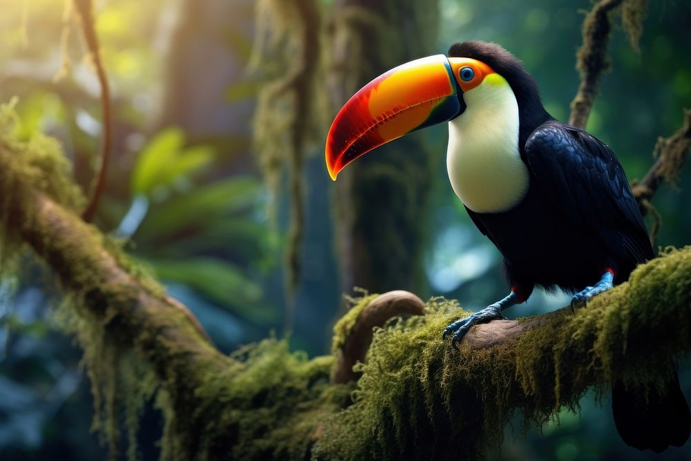 Toucan in forest animal nature outdoors.