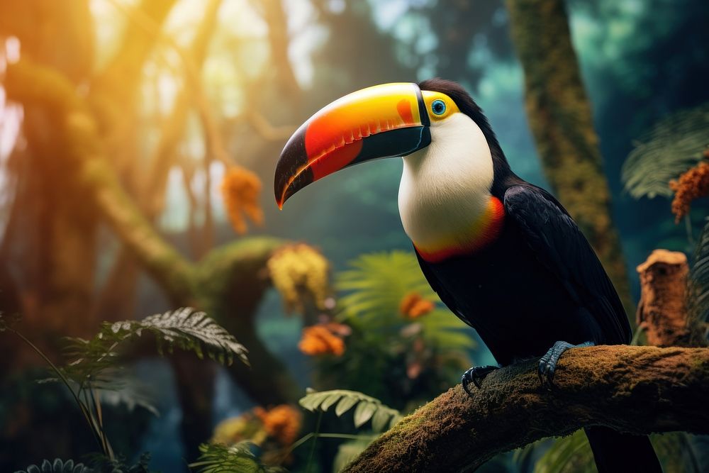 Toucan in forest animal nature outdoors.