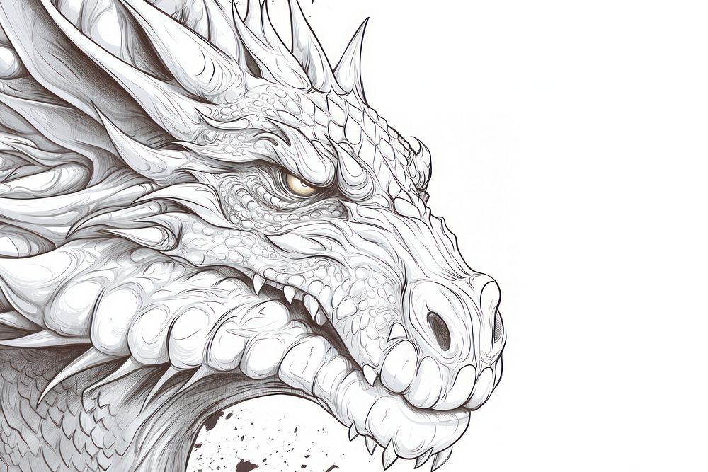 Monster drawing sketch dragon.