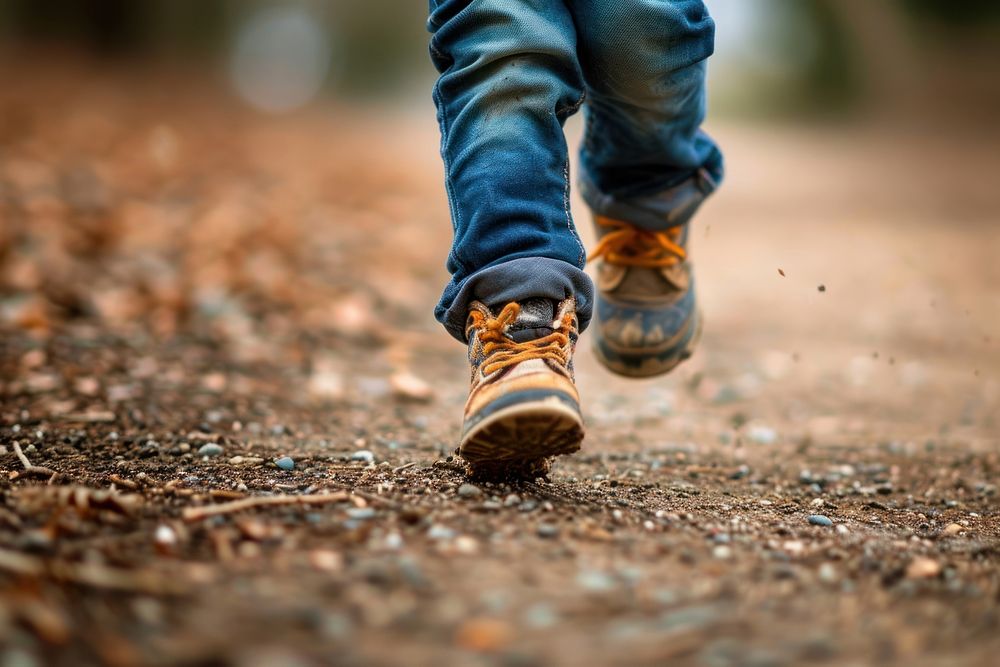 Kid feet running footwear walking shoe. AI generated Image by rawpixel.