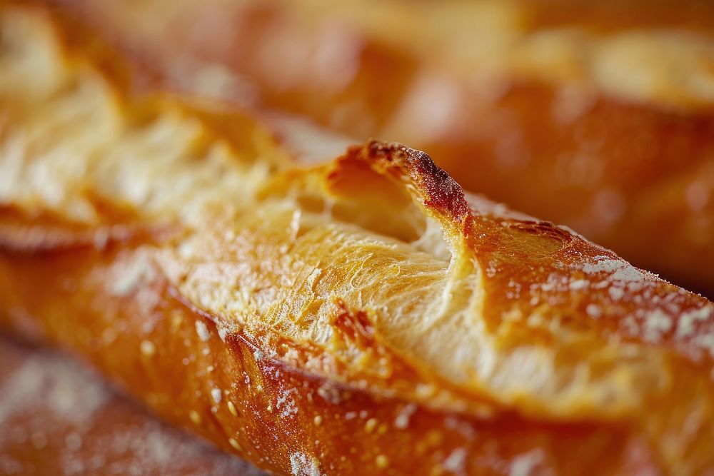 Extreme close up of baguette food backgrounds viennoiserie.
