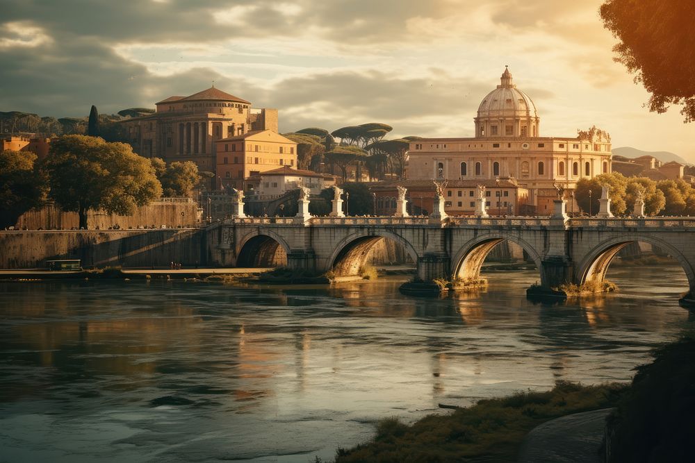 Landscape of rome city architecture cityscape building.