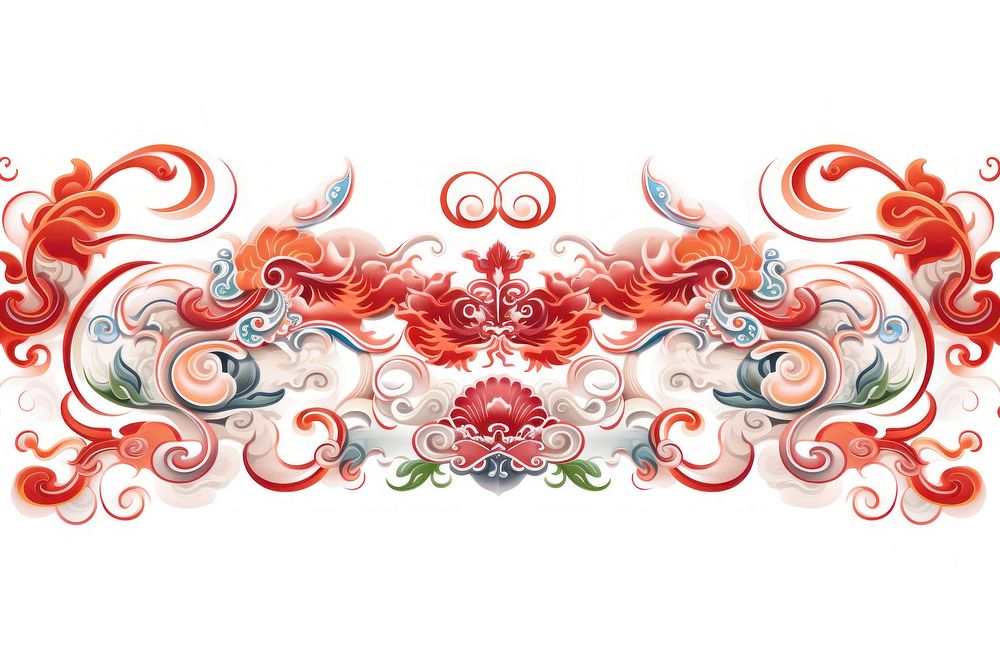Chinese ornaments backgrounds pattern white background.