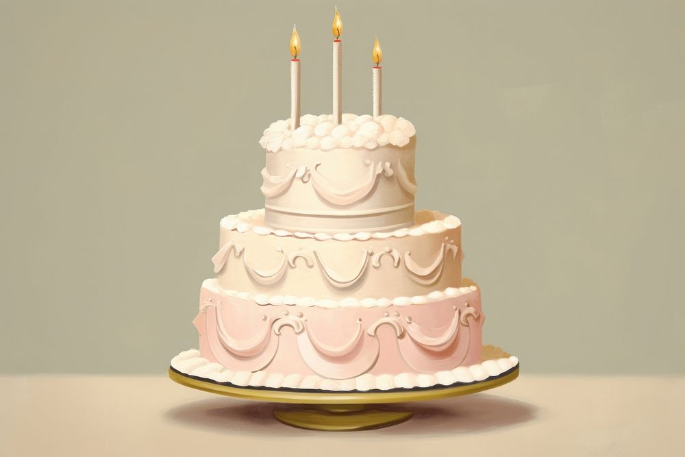 Illustration of birthday cake dessert food anniversary.