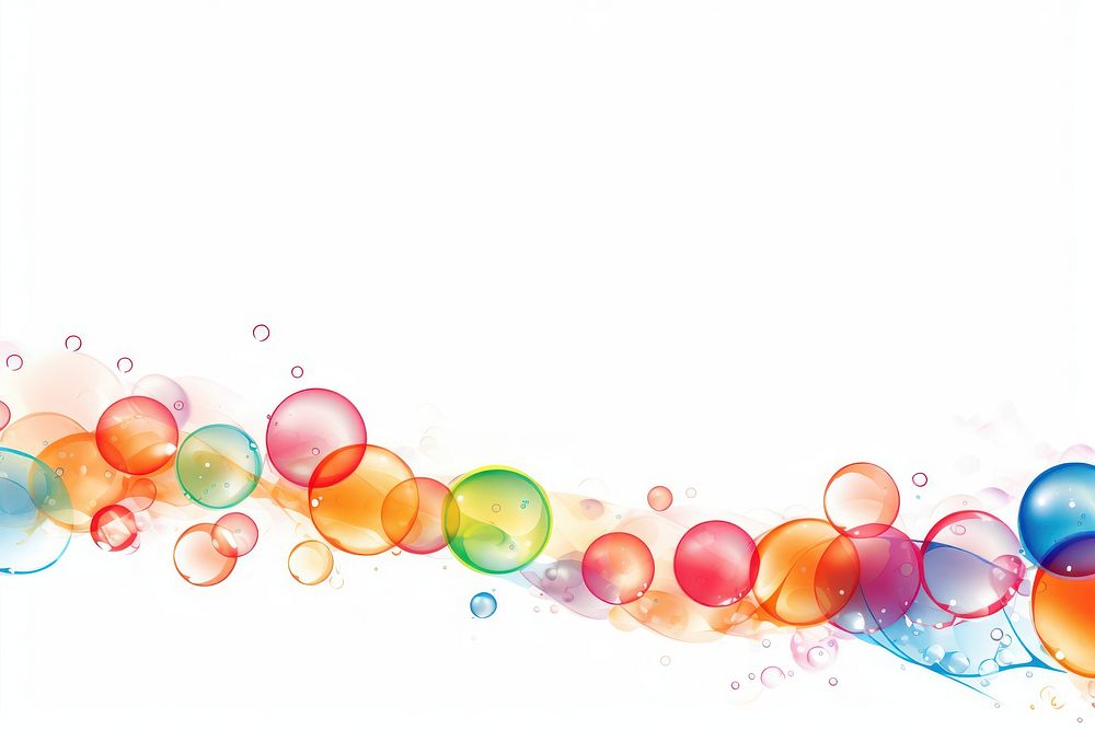 Bubble backgrounds line white background.
