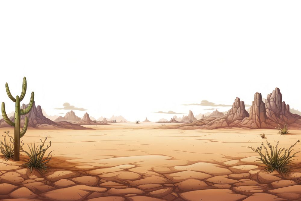 Desert landscape outdoors horizon.