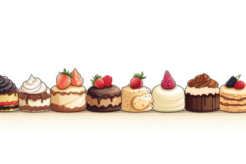 Dessert strawberry cupcake pastry.