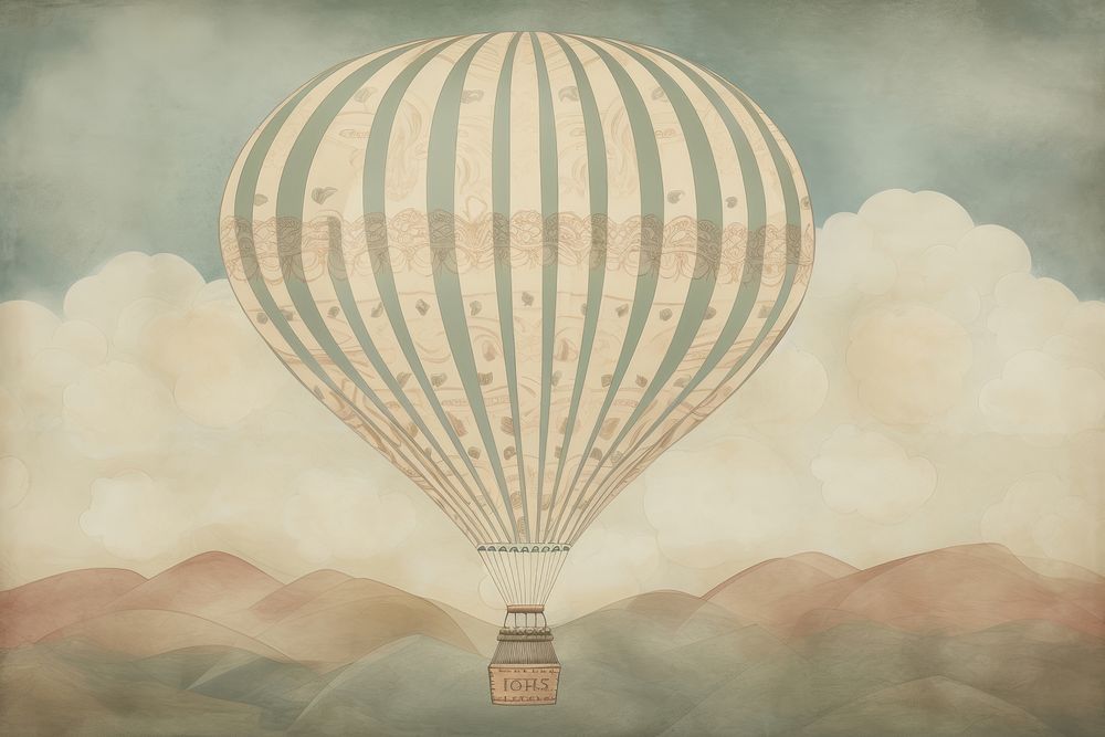 Illustration of hot air balloon backgrounds aircraft vehicle.