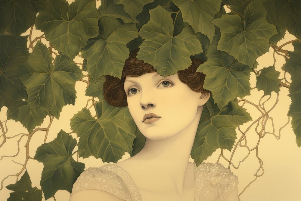 Illustration of Ivy ivy art portrait.