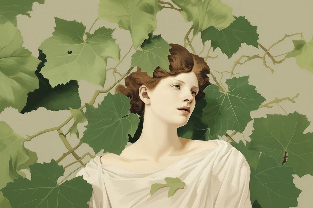 Illustration of Ivy art ivy portrait.