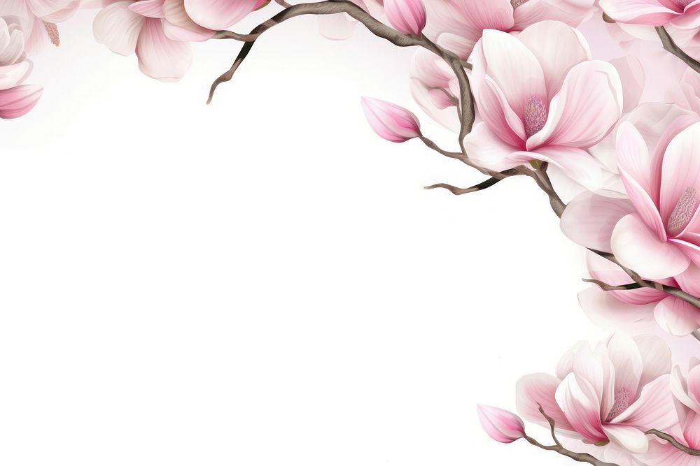 Magnolia backgrounds blossom flower.