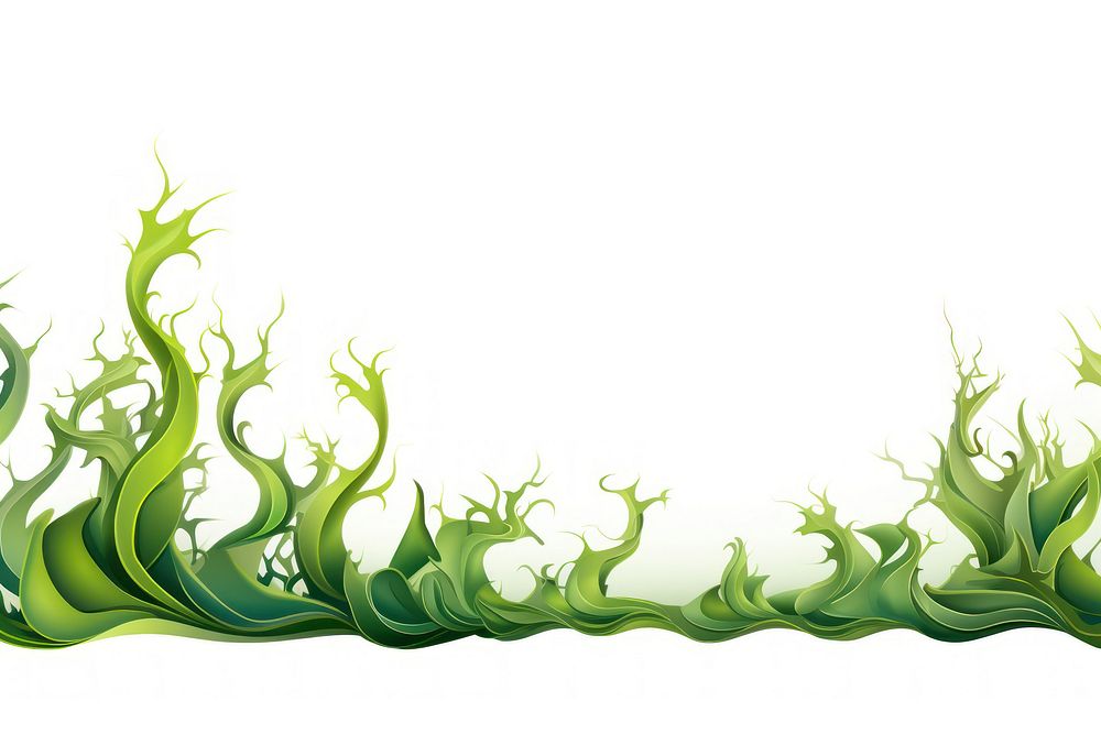 Seaweed green white background copy space.