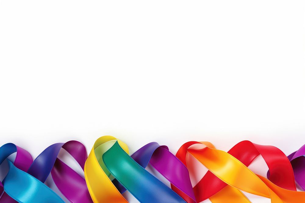 Pride ribbons backgrounds line white background.