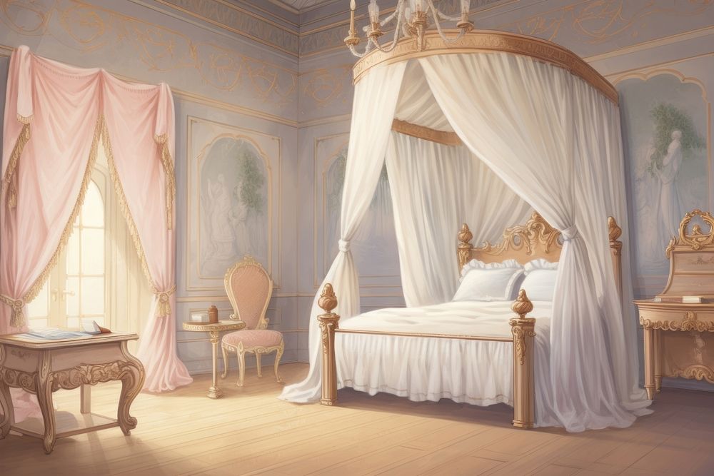 Princess bedroom furniture chair architecture.
