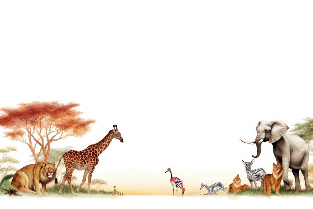 Wildlife outdoors giraffe savanna.