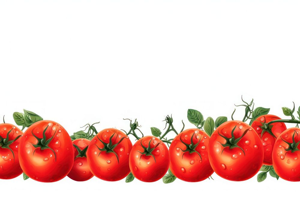 Tomatoes border vegetable plant.