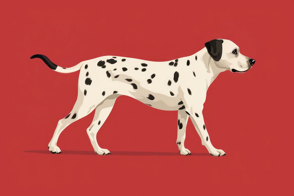 Dalmatian walk animal mammal pet. AI generated Image by rawpixel.
