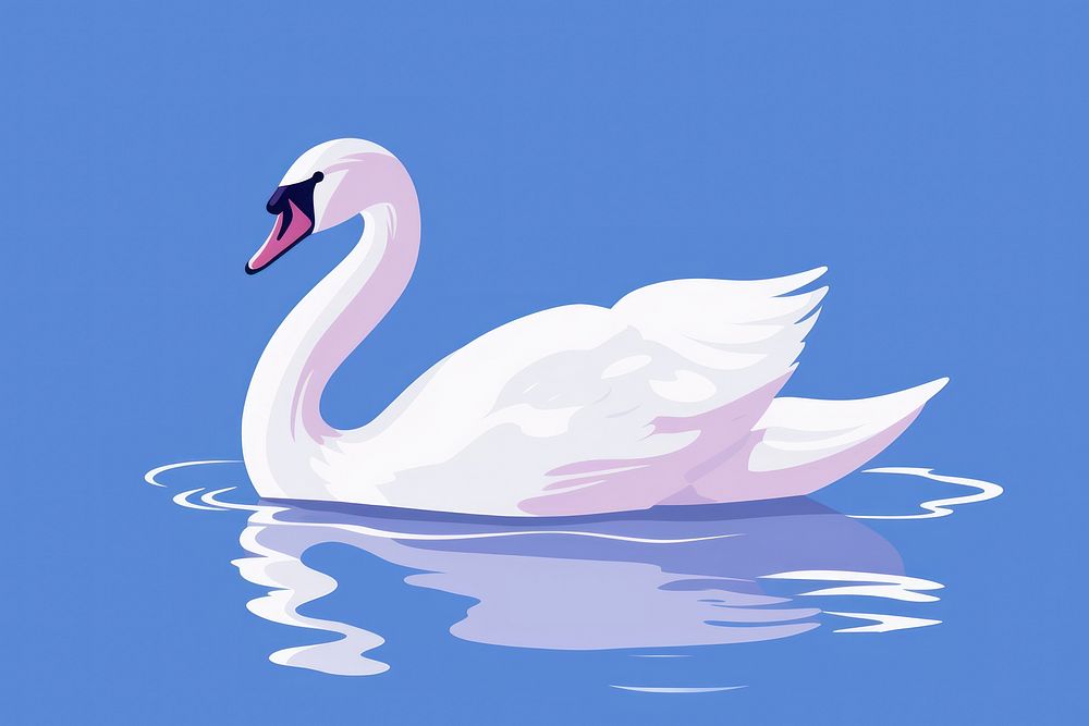 Swan animal bird reflection. AI generated Image by rawpixel.