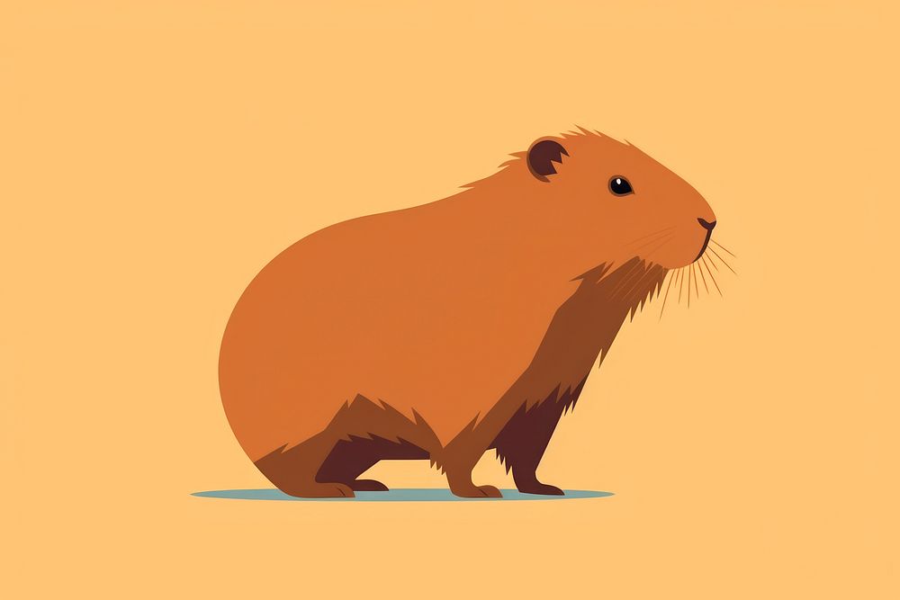 Capybara rat rodent animal. AI generated Image by rawpixel.