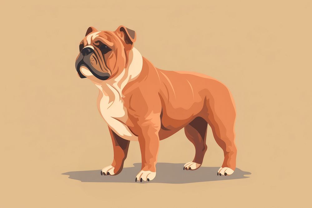 Dog bulldog animal mammal. AI generated Image by rawpixel.