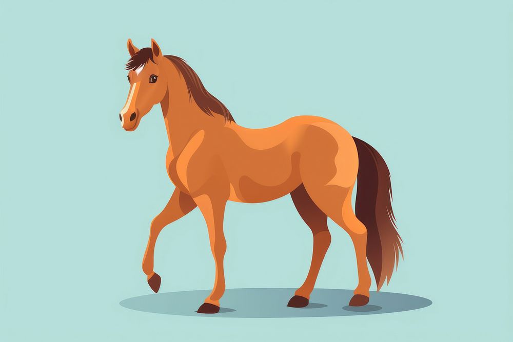 Horse animal mammal herbivorous. AI generated Image by rawpixel.