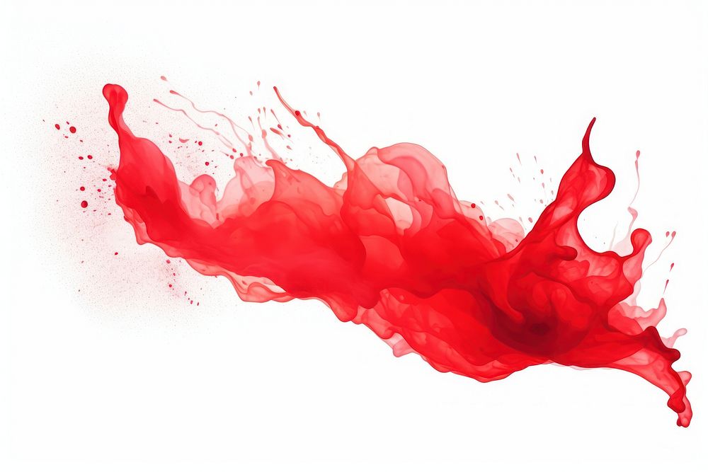 Splash red backgrounds paint white background.