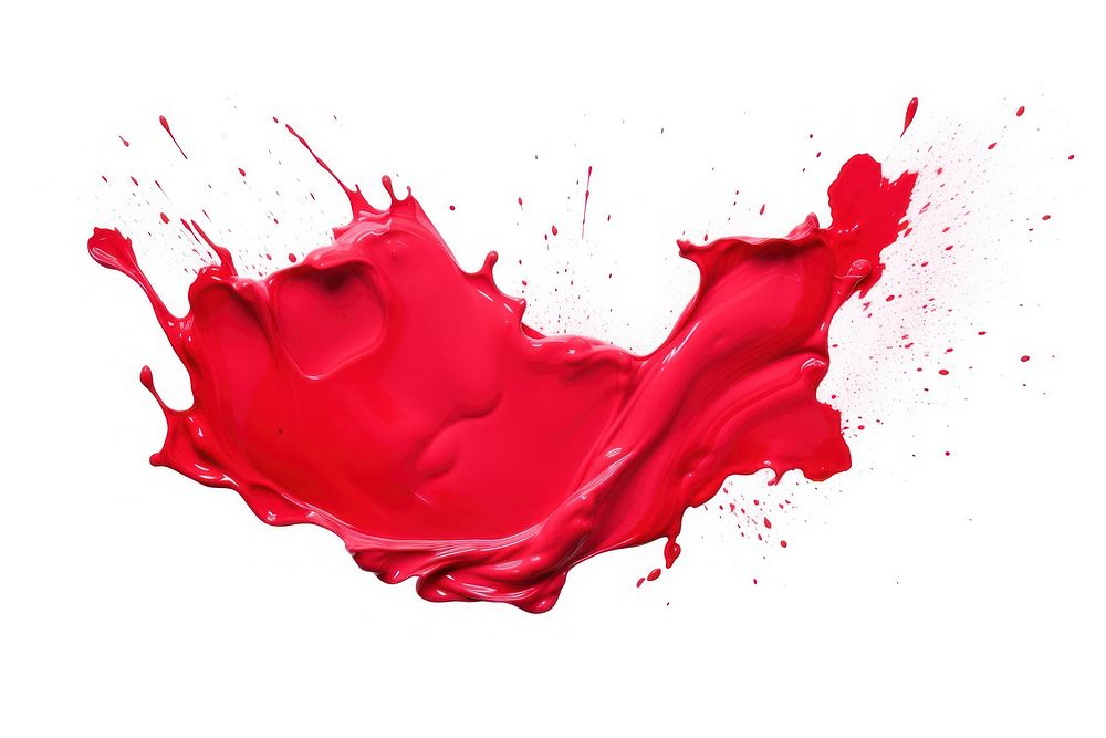 Splash red backgrounds paint white background.