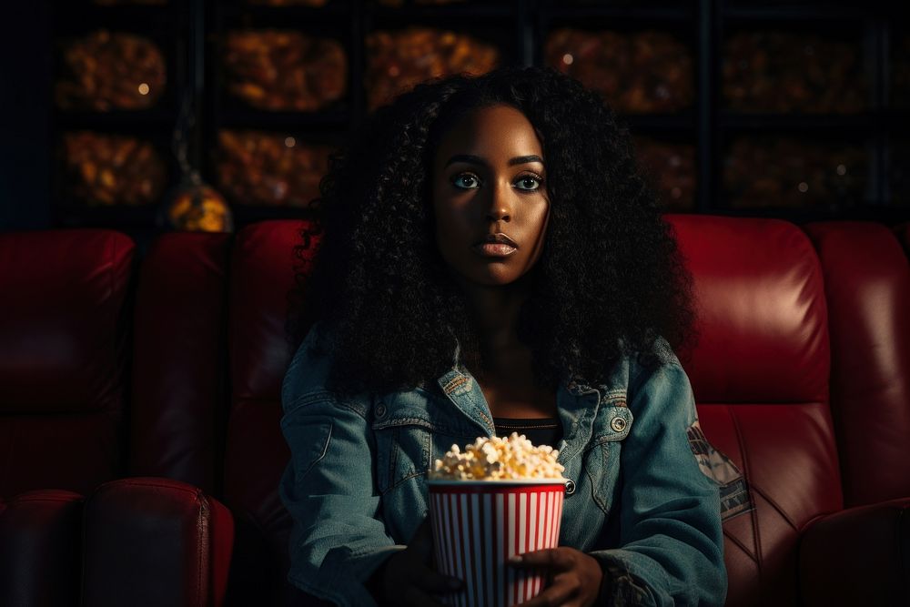 African American popcorn movie adult.