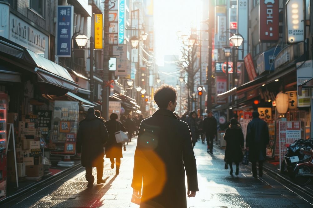 Japan fashionista walking street adult.