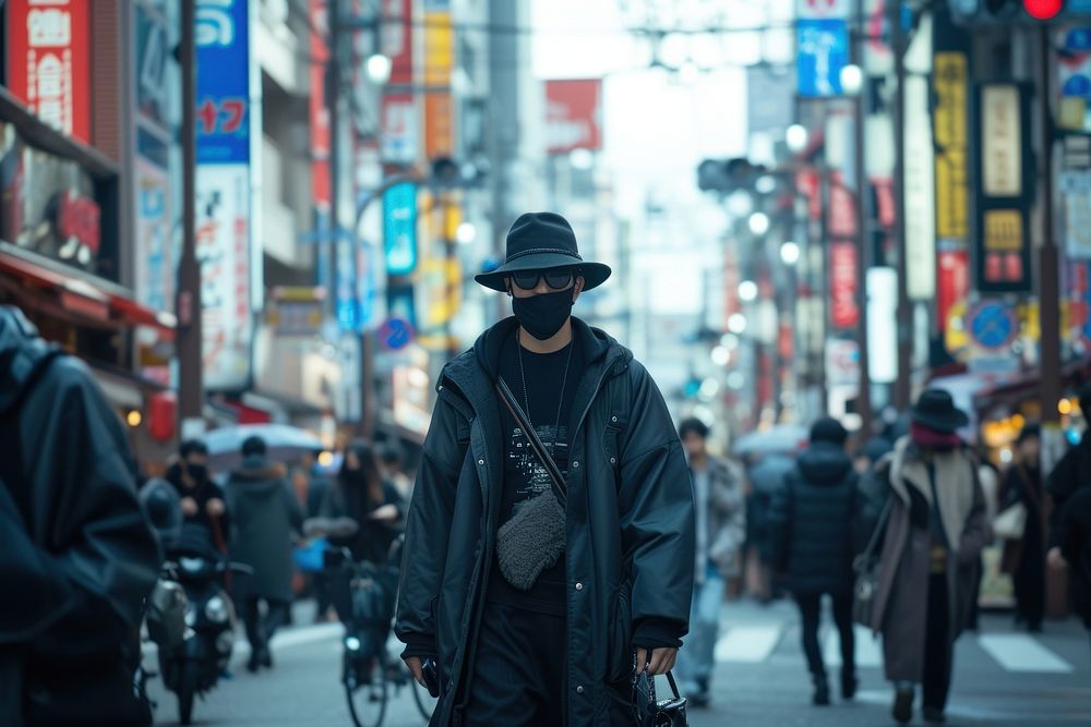Japan fashionista walking street adult.