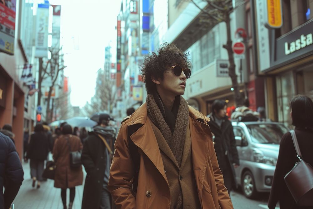 Japan fashionista street walking adult.