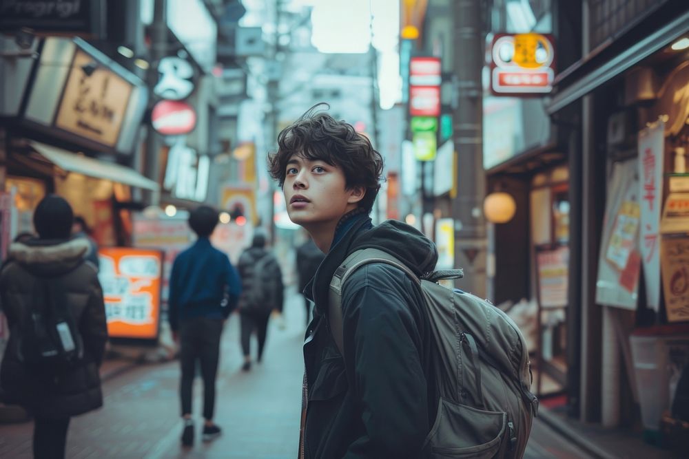 Japan teenage street walking adult.