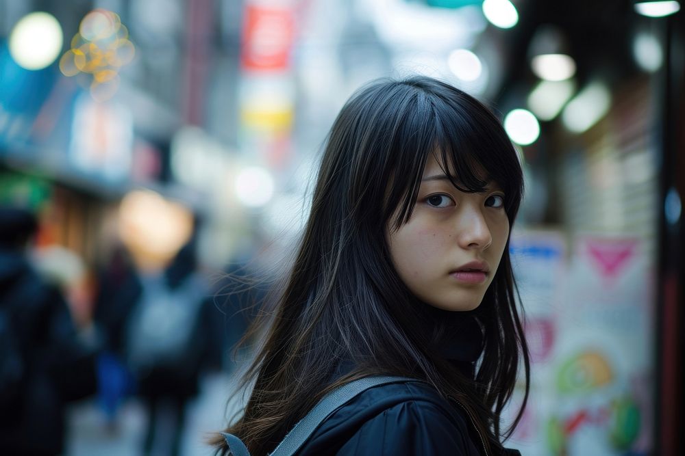 Japan teenage portrait street adult.