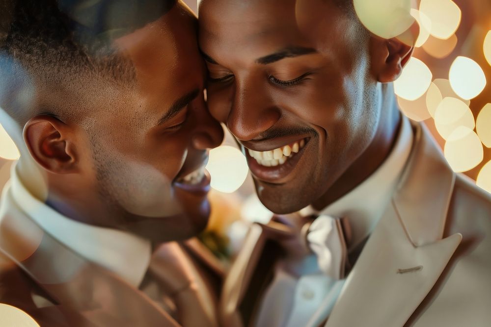 Black gay couple Dancing Wedding Celebration wedding celebration adult.