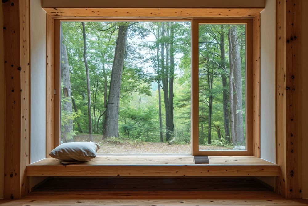 Window see nature windowsill furniture cottage.